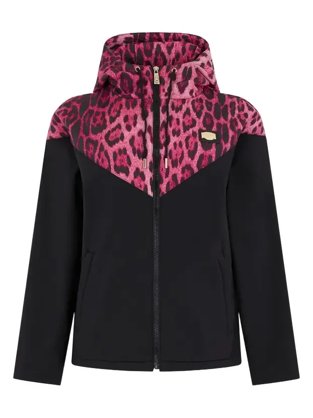 Hooded Bomber Jacket in Leopard Print Hooded Bomber Jacket in Leopard Print