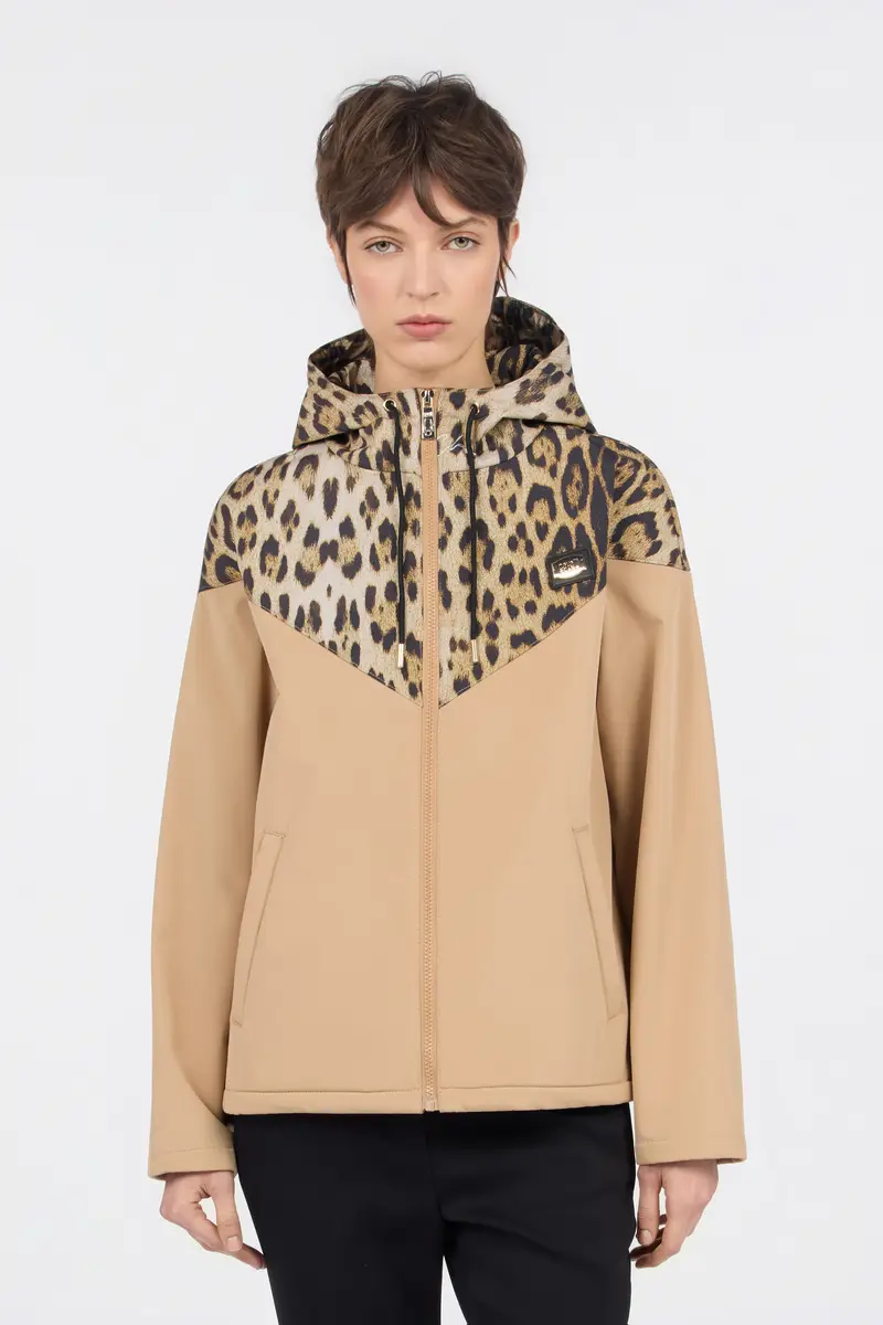 Roberto Cavalli Hooded Bomber Jacket in Leopard Print | Thumbnail 2