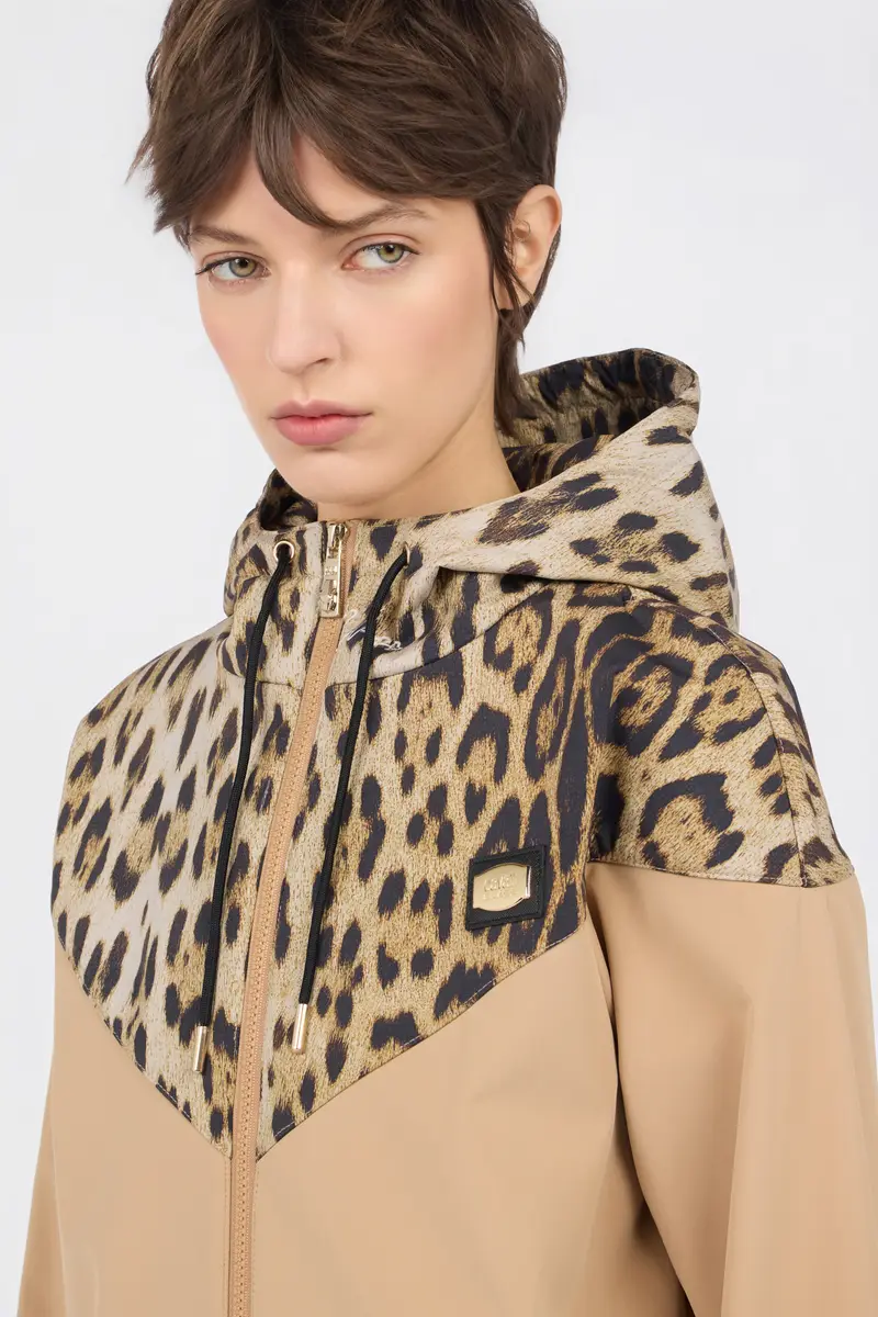 Roberto Cavalli Hooded Bomber Jacket in Leopard Print | Thumbnail 4