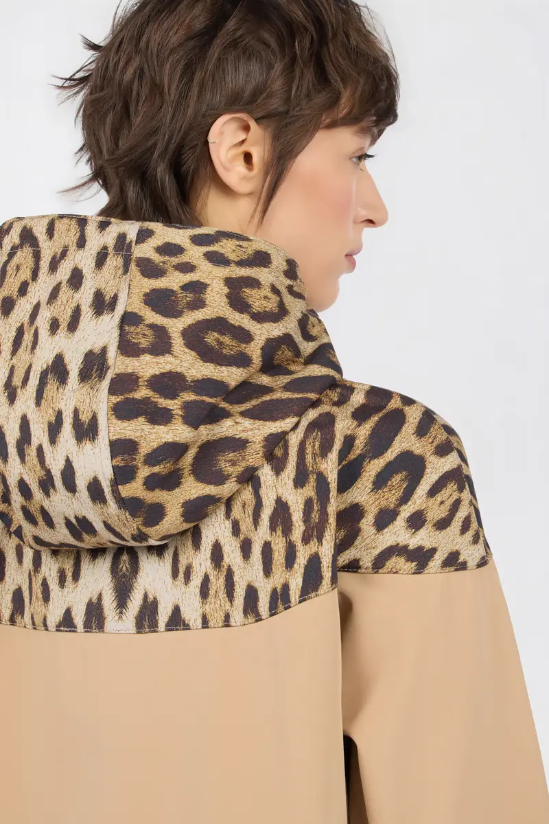 Roberto Cavalli Hooded Bomber Jacket in Leopard Print | Thumbnail 5