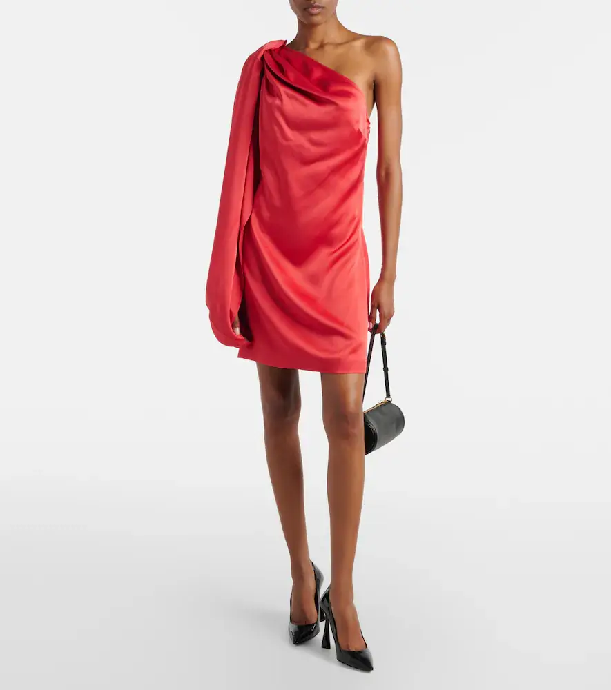 Stella McCartney One-shoulder satin minidress | Thumbnail 5