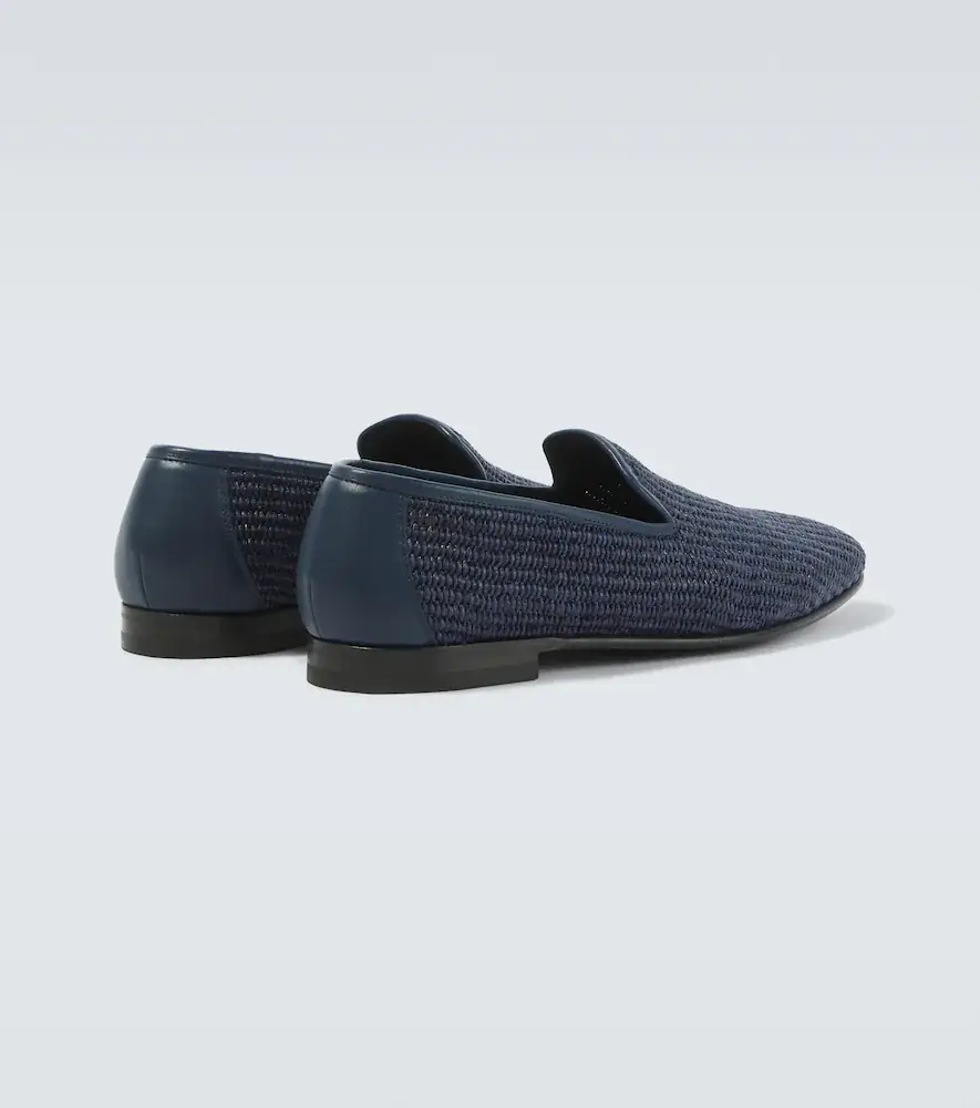Manolo Blahnik Mario leather-trimmed raffia loafers | Thumbnail 5 Manolo Blahnik Mario leather-trimmed raffia loafers | Thumbnail 5
