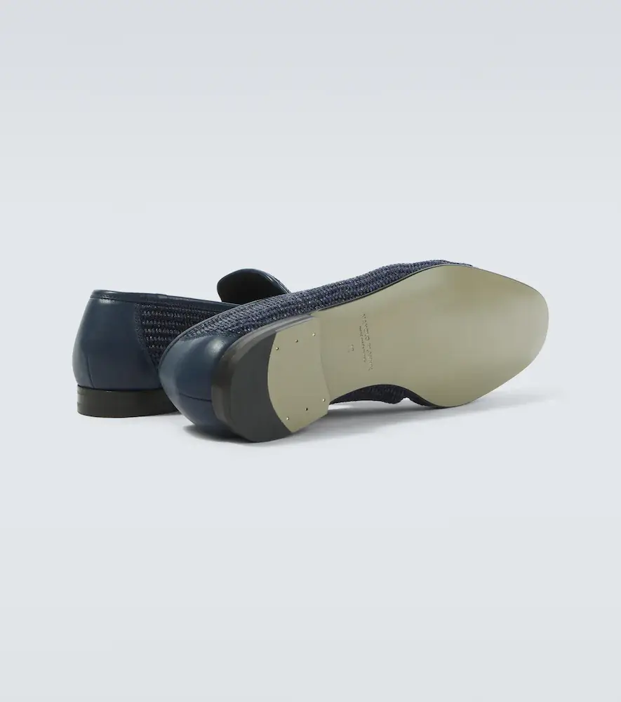 Manolo Blahnik Mario leather-trimmed raffia loafers | Thumbnail 6 Manolo Blahnik Mario leather-trimmed raffia loafers | Thumbnail 6