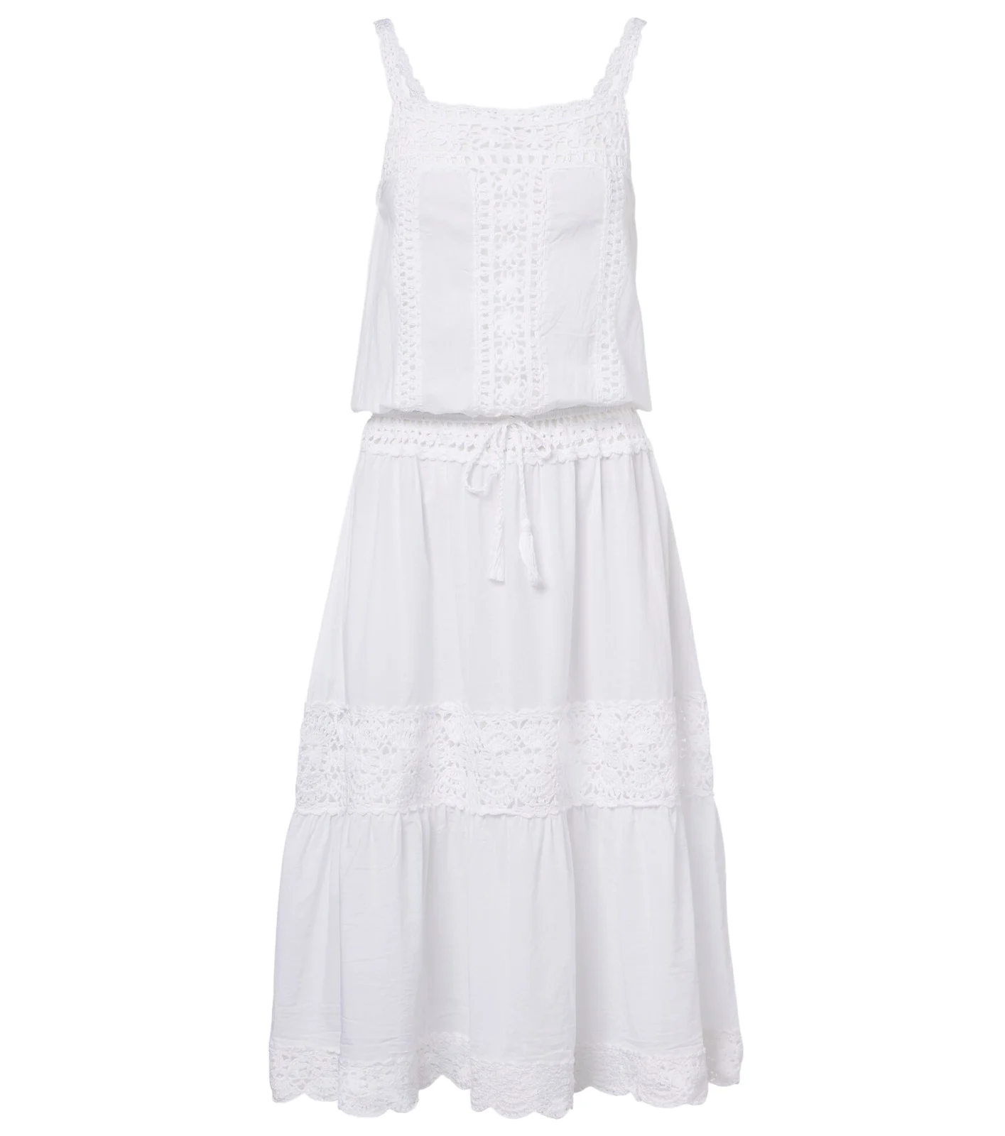 Anna Kosturova Manor crochet cotton midi dress
