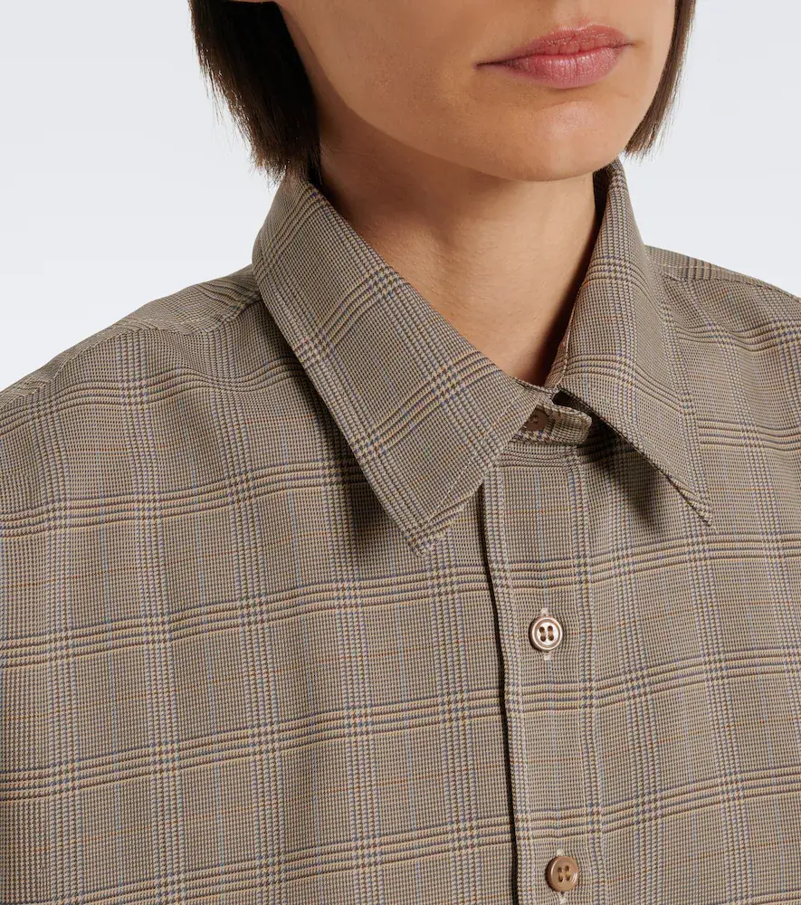 The Frankie Shop Arlen plaid wool-blend shirt | Thumbnail 5 The Frankie Shop Arlen plaid wool-blend shirt | Thumbnail 5