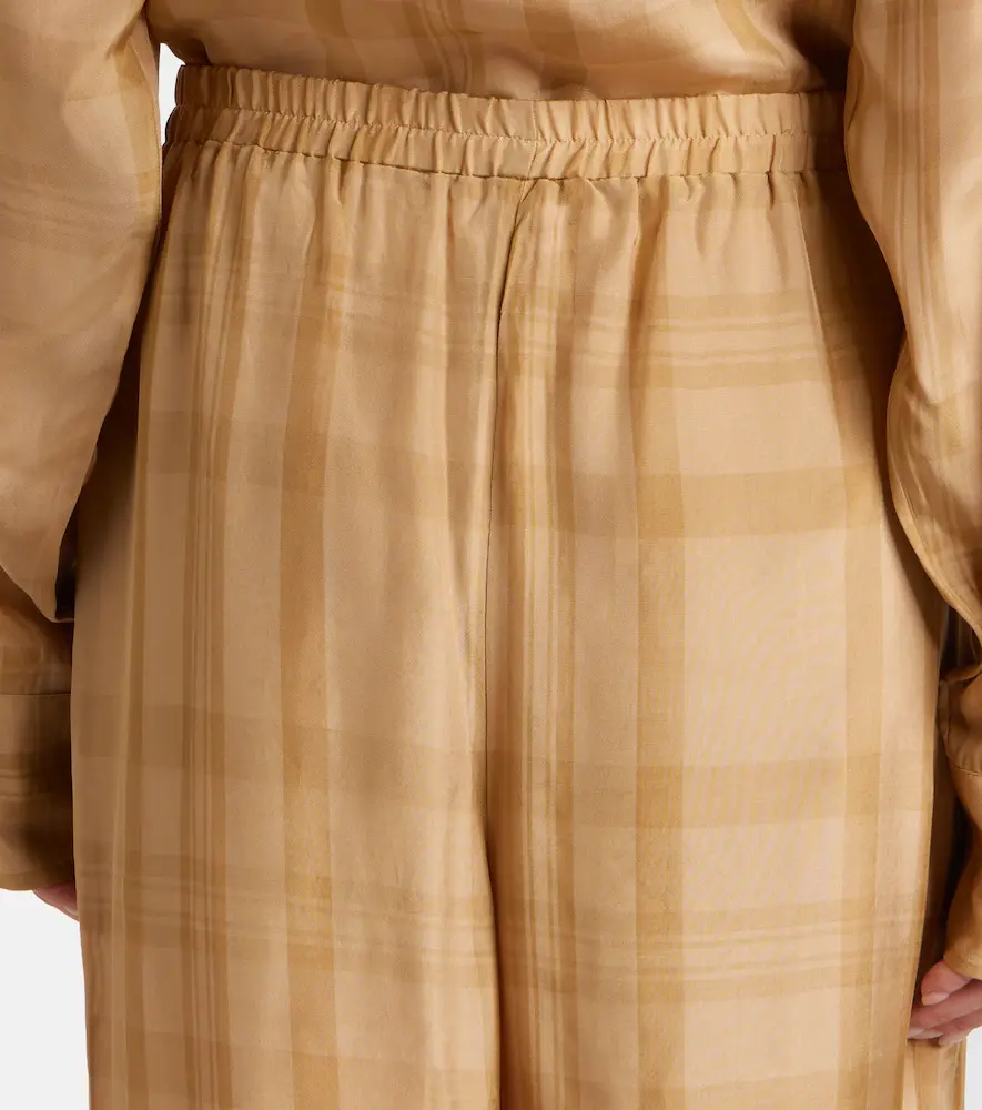 The Frankie Shop Baxter checked twill wide-leg pants | Thumbnail 2 The Frankie Shop Baxter checked twill wide-leg pants | Thumbnail 2