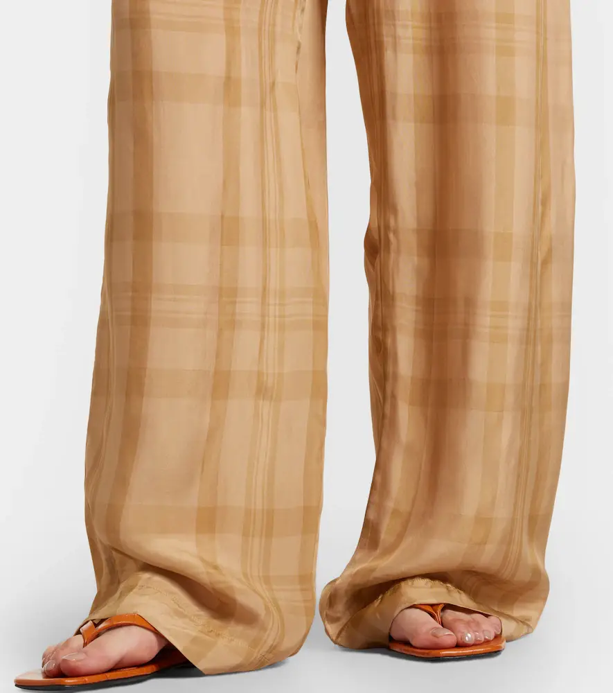 The Frankie Shop Baxter checked twill wide-leg pants | Thumbnail 4 The Frankie Shop Baxter checked twill wide-leg pants | Thumbnail 4