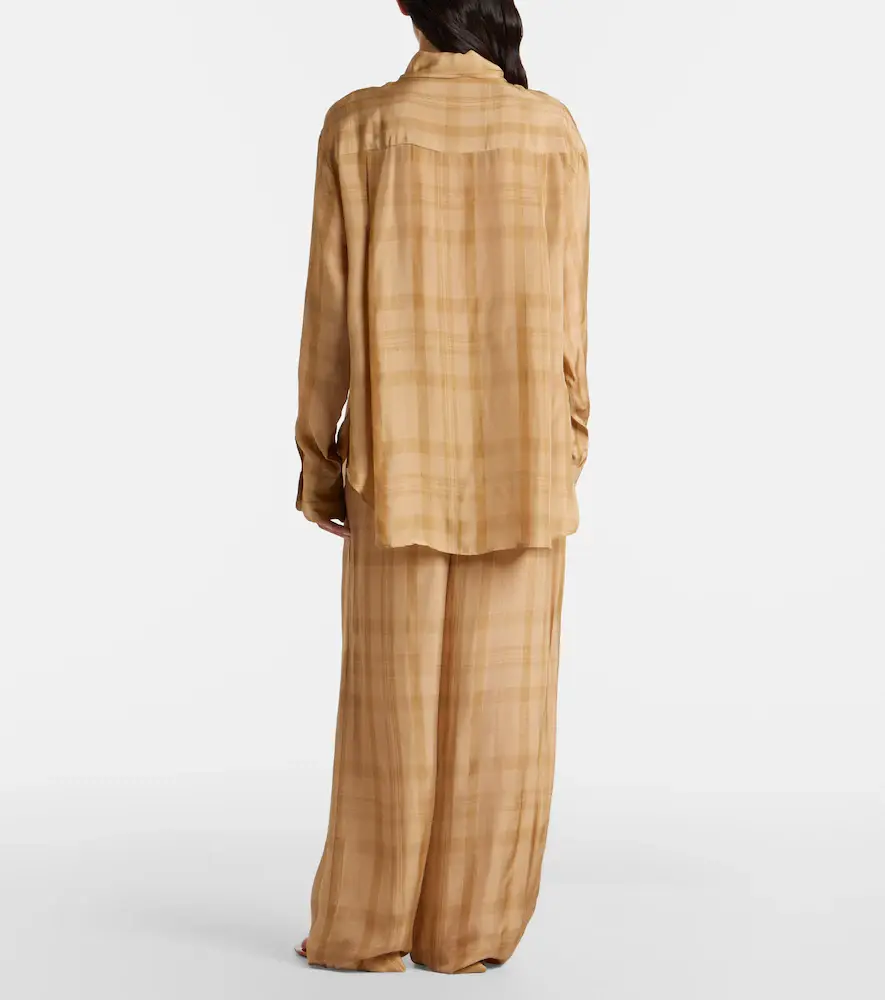 The Frankie Shop Baxter checked twill wide-leg pants | Thumbnail 5 The Frankie Shop Baxter checked twill wide-leg pants | Thumbnail 5