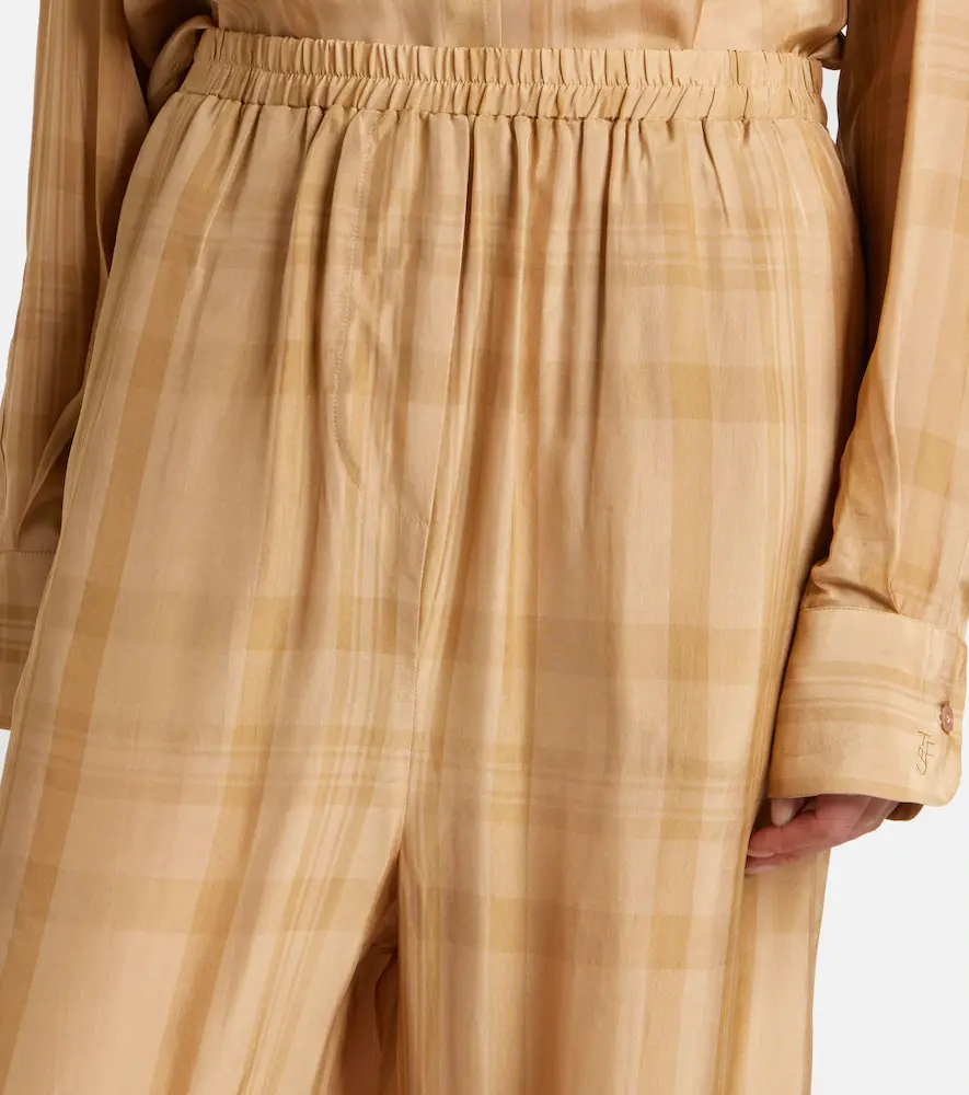 The Frankie Shop Baxter checked twill wide-leg pants | Thumbnail 6 The Frankie Shop Baxter checked twill wide-leg pants | Thumbnail 6