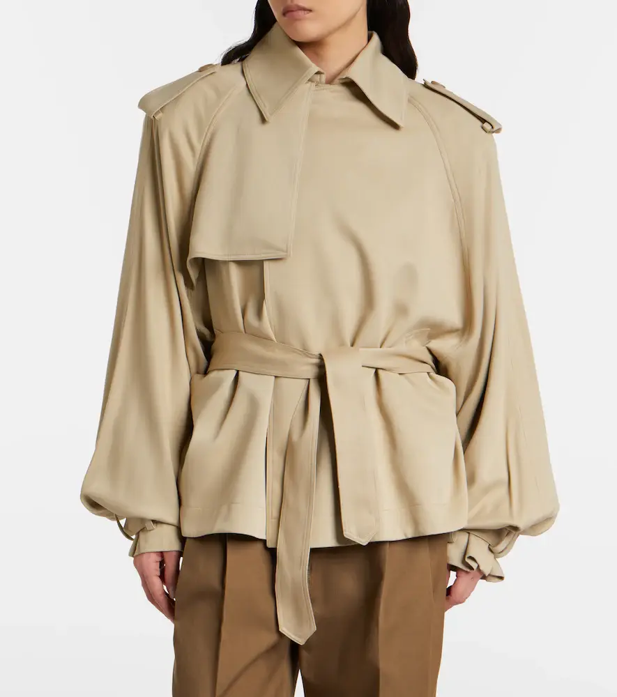 The Frankie Shop Elva twill trench coat | Thumbnail 3 The Frankie Shop Elva twill trench coat | Thumbnail 3