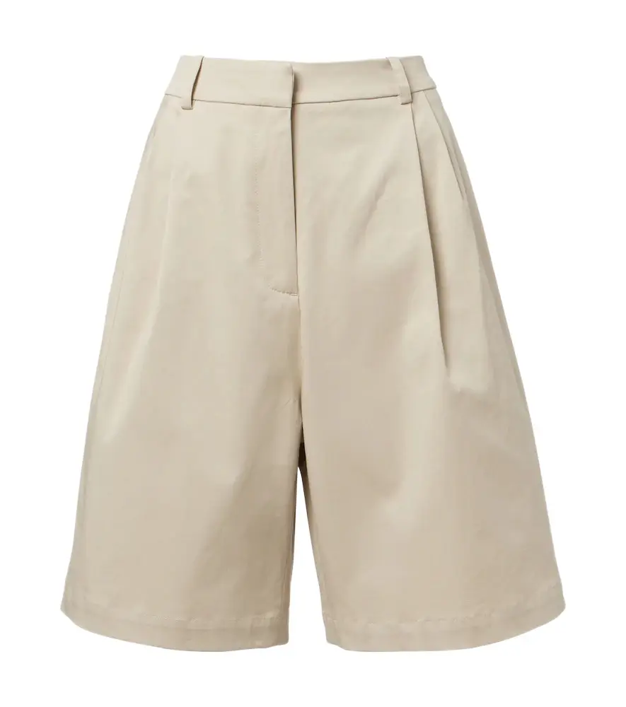 The Frankie Shop Marfa pleated cotton Bermuda shorts | Image 1 The Frankie Shop Marfa pleated cotton Bermuda shorts | Image 1