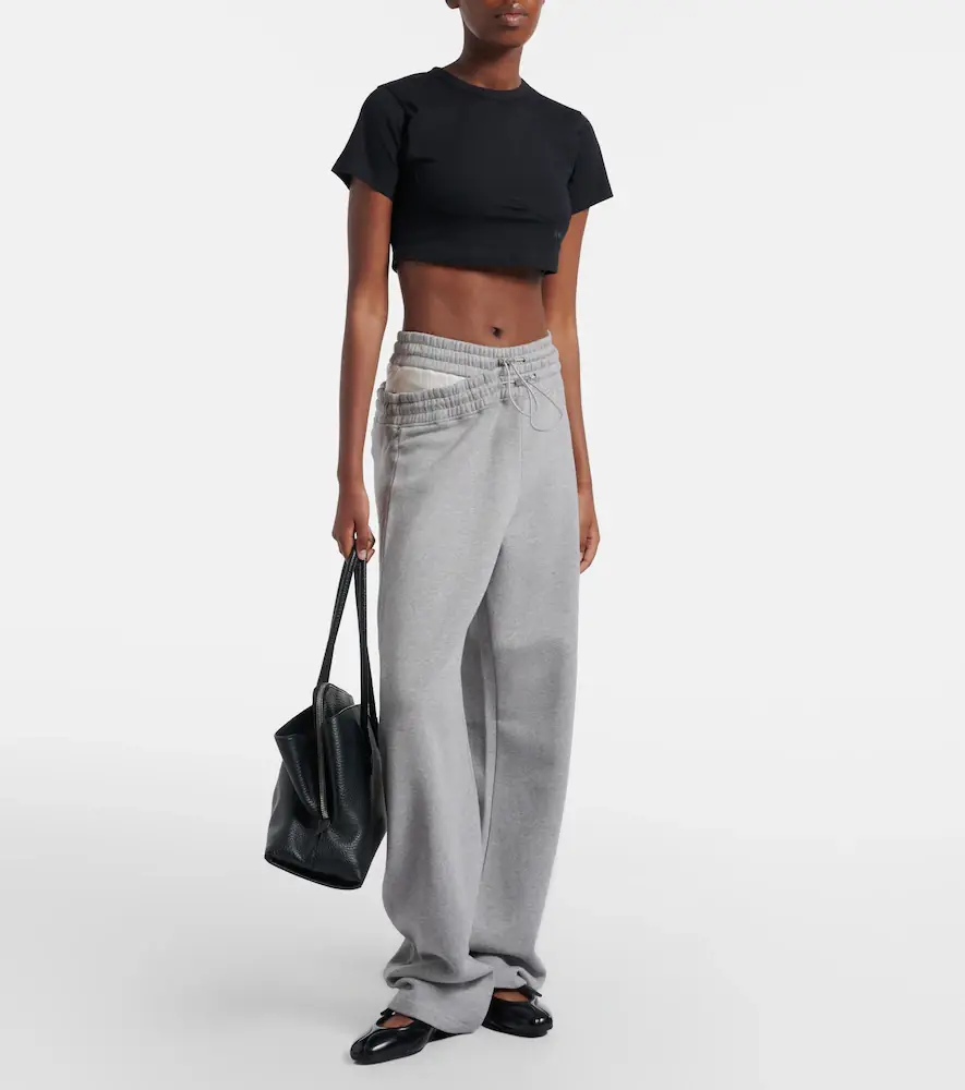 The Attico Cropped cotton jersey T-shirt | Thumbnail 2