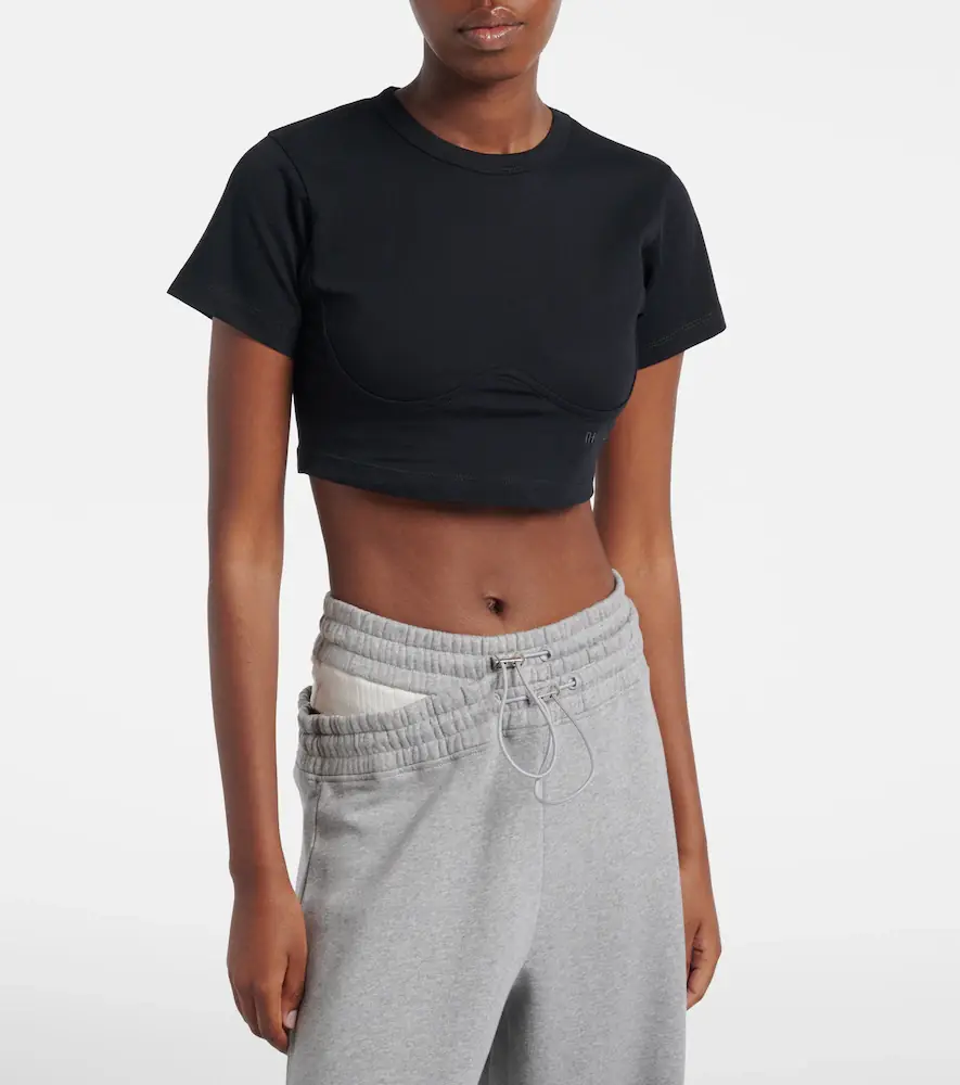 The Attico Cropped cotton jersey T-shirt | Thumbnail 4