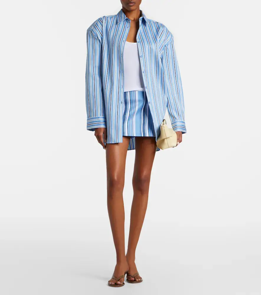 The Frankie Shop Oana striped cotton-blend shirt | Thumbnail 2 The Frankie Shop Oana striped cotton-blend shirt | Thumbnail 2