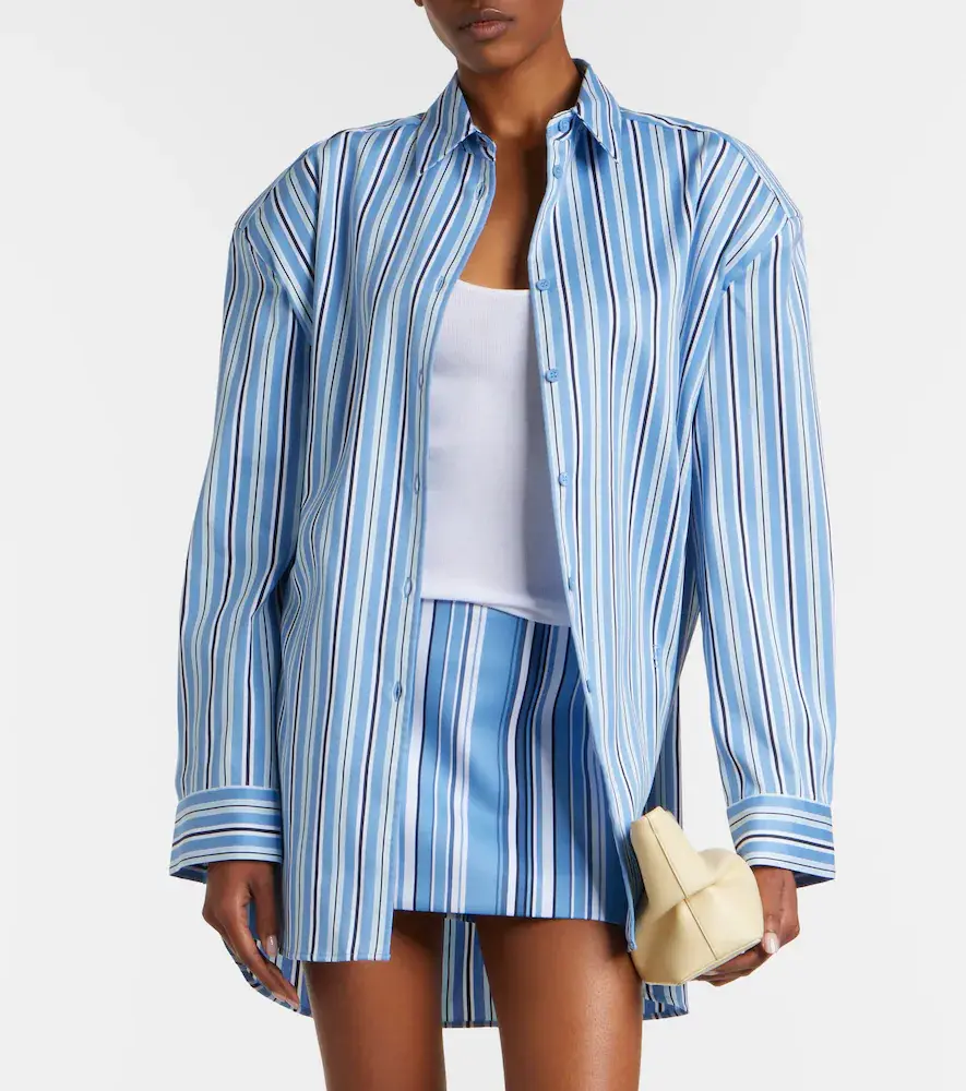 The Frankie Shop Oana striped cotton-blend shirt | Thumbnail 5 The Frankie Shop Oana striped cotton-blend shirt | Thumbnail 5