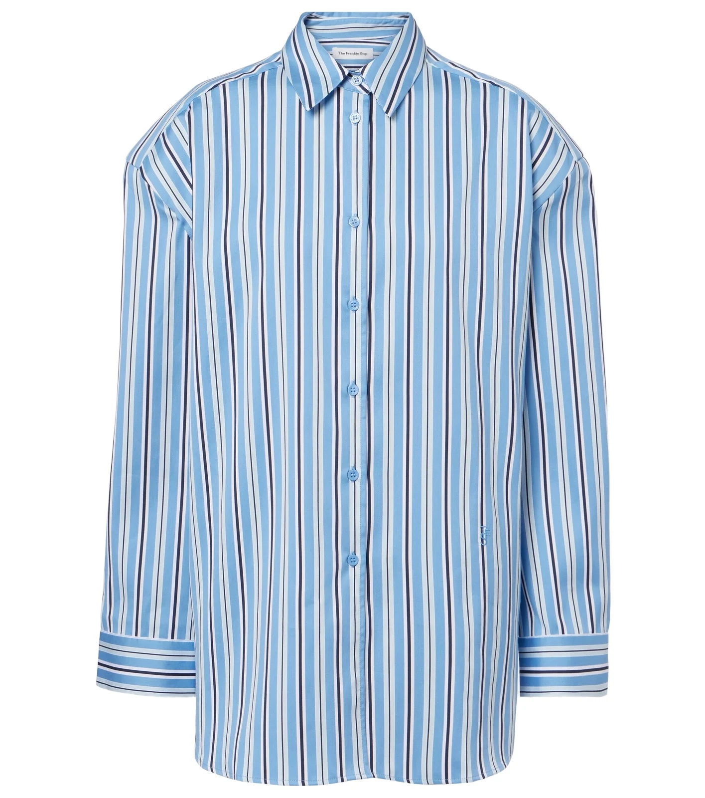Oana striped cotton-blend shirt