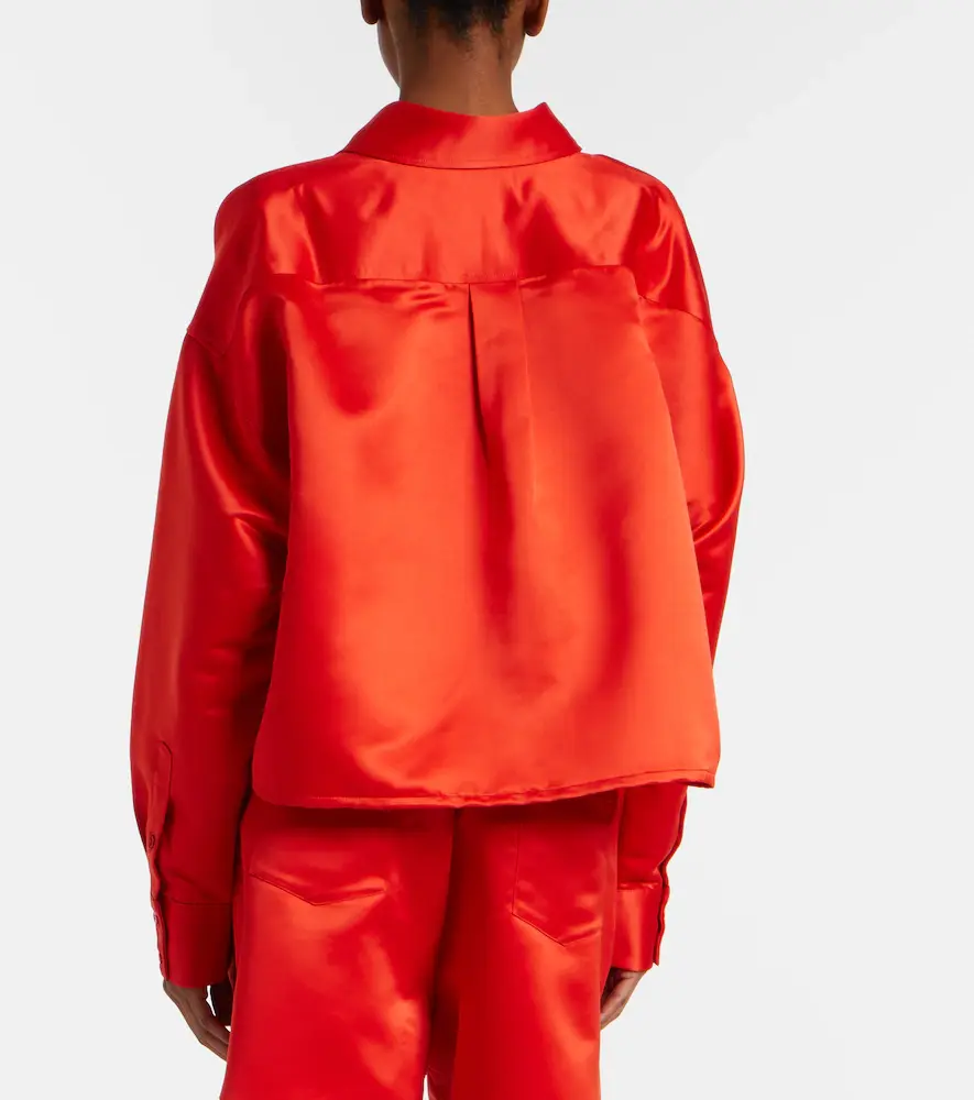 The Frankie Shop Arlen satin shirt | Thumbnail 4