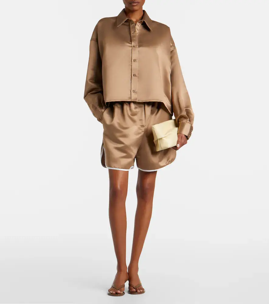 The Frankie Shop Adia satin shorts | Thumbnail 4