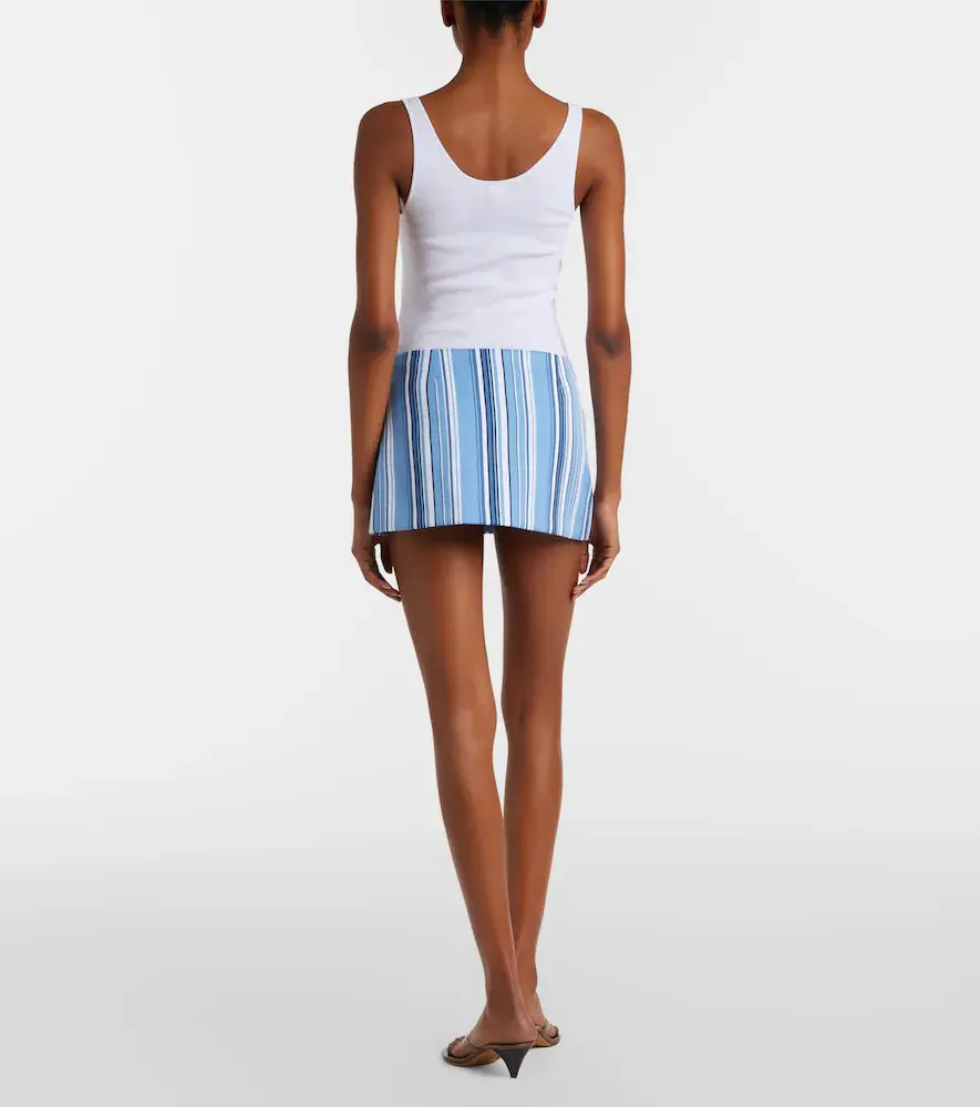 The Frankie Shop Hera striped cotton-blend miniskirt | Thumbnail 3