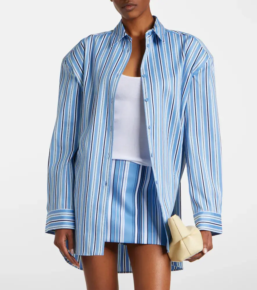 The Frankie Shop Hera striped cotton-blend miniskirt | Thumbnail 4