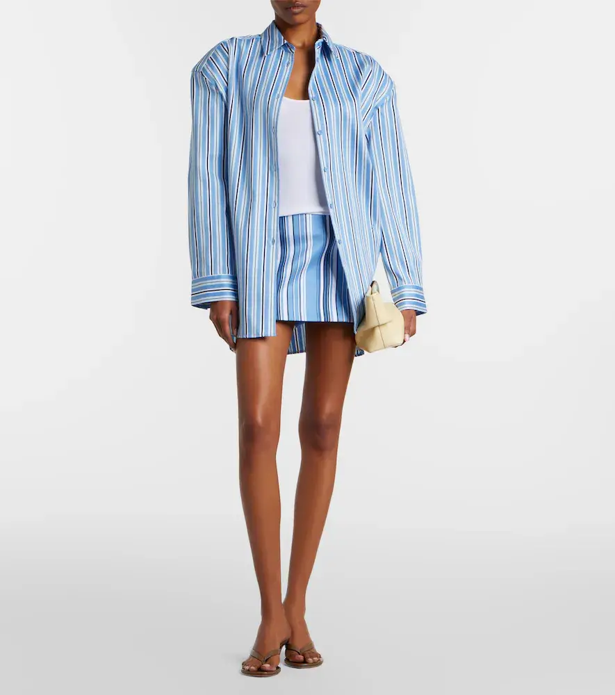 The Frankie Shop Hera striped cotton-blend miniskirt | Thumbnail 5