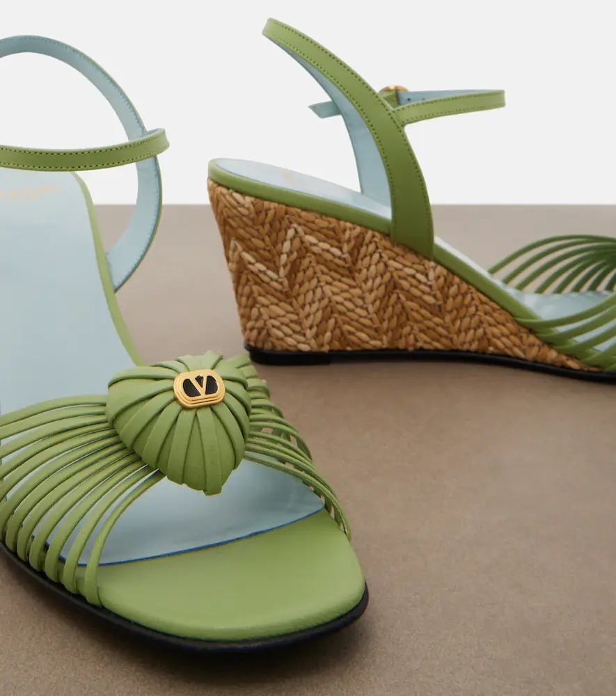 Valentino Garavani Caur Royal leather wedge sandals | Thumbnail 3 Valentino Garavani Caur Royal leather wedge sandals | Thumbnail 3