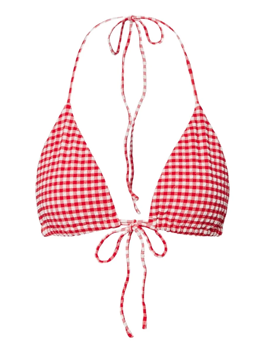 Montce Emma gingham seersucker bikini top