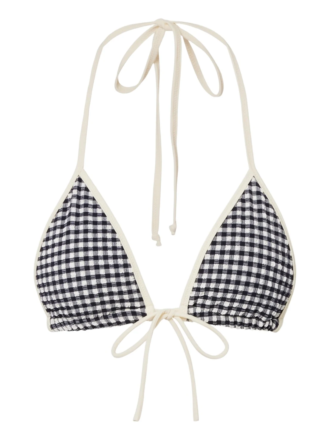 Montce Emma gingham seersucker bikini top