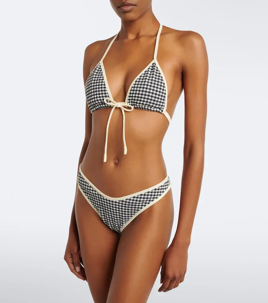Montce Lulu gingham seersucker bikini bottoms | Thumbnail 2