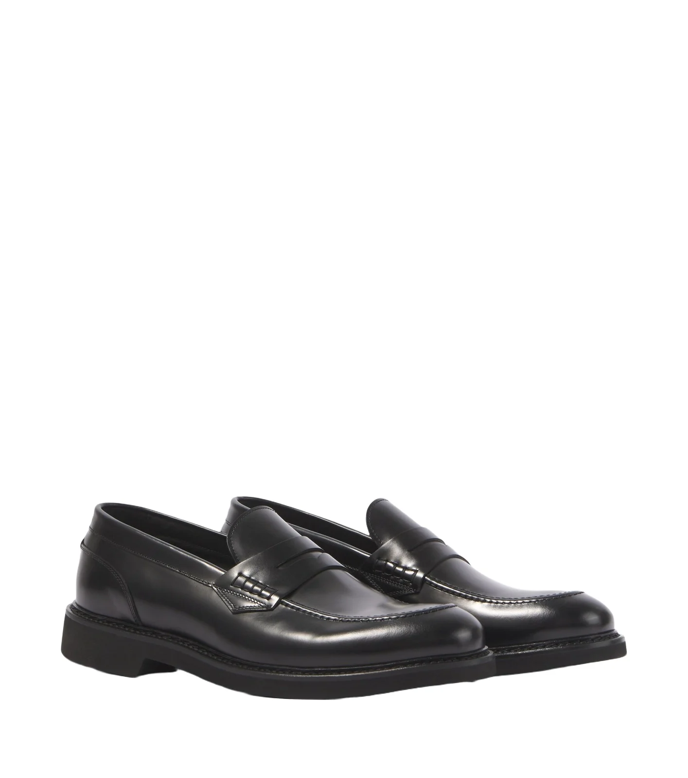 Leather penny loafers