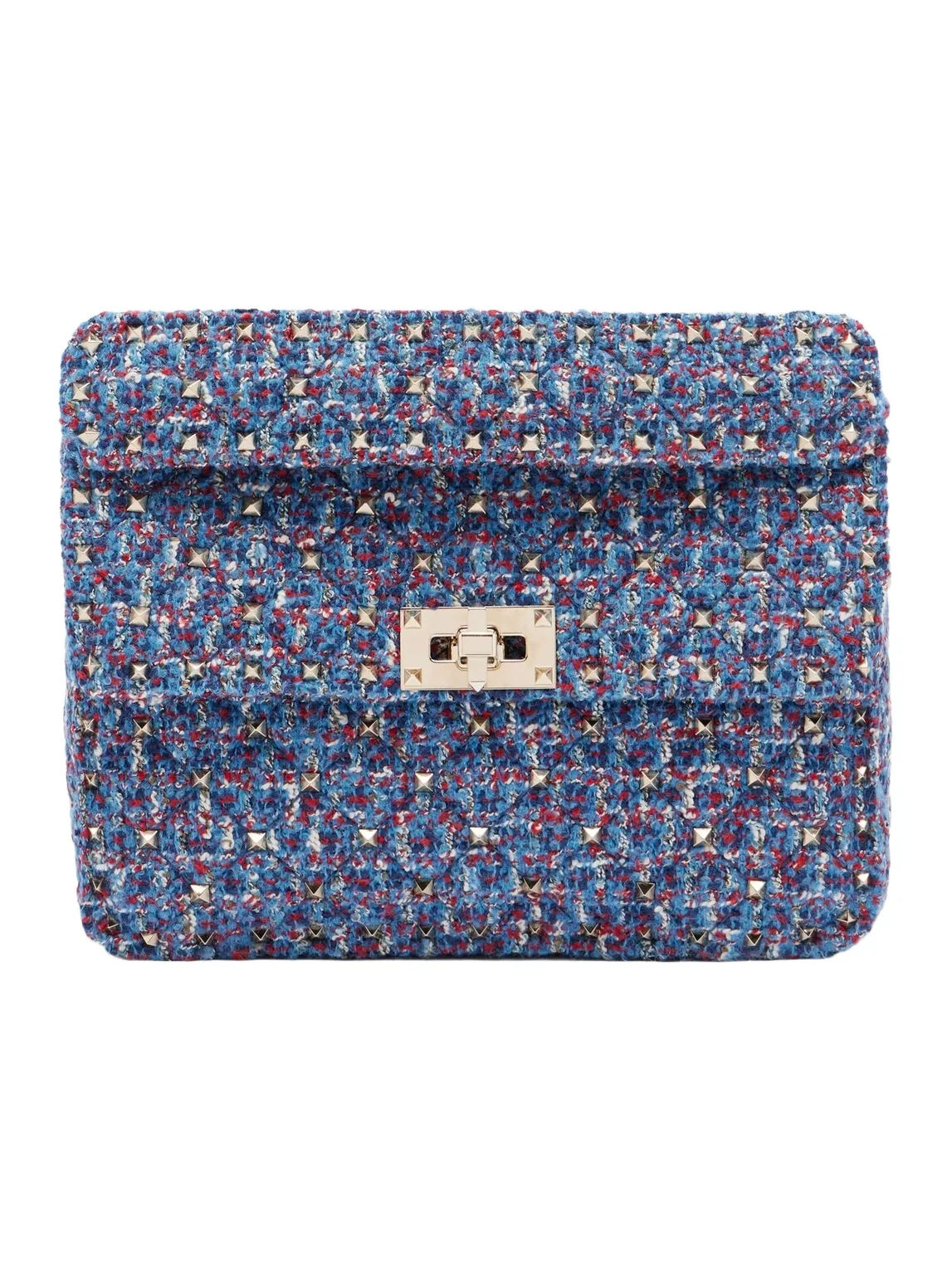 Valentino Garavani Rockstud Spike Medium tweed top-handle bag