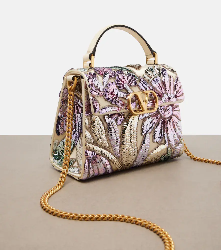 Valentino Garavani VSling Mini sequined satin top-handle bag | Thumbnail 3