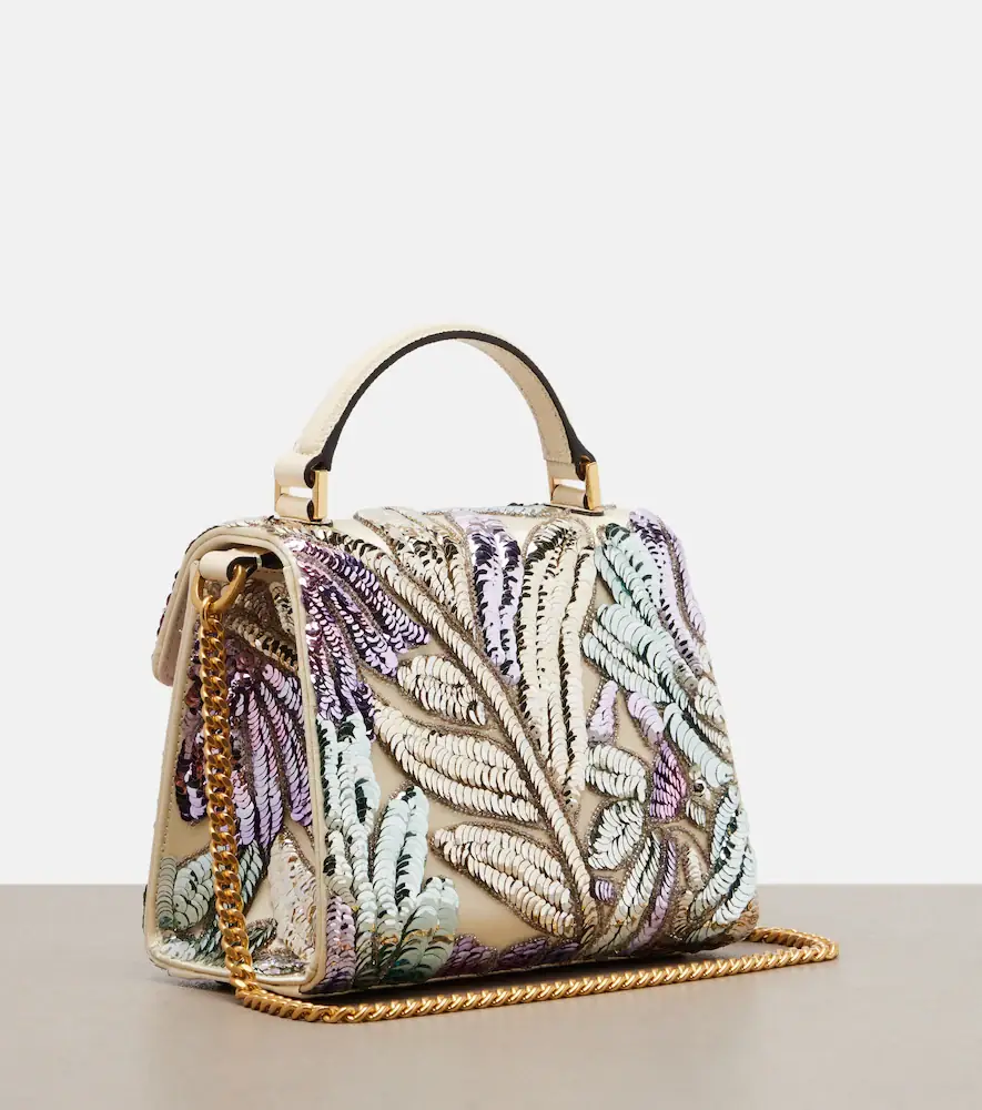 Valentino Garavani VSling Mini sequined satin top-handle bag | Thumbnail 4