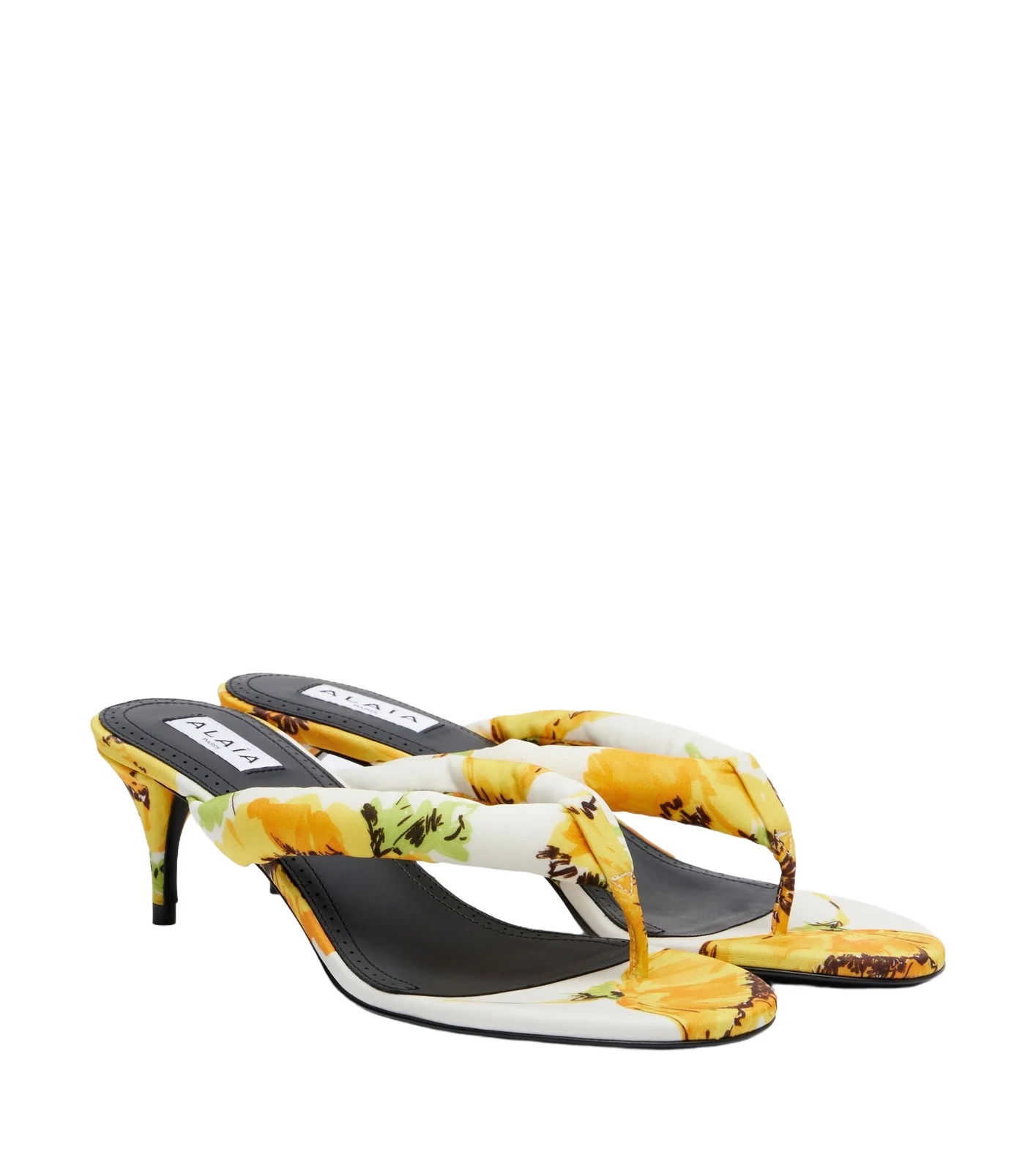 ALAÏA ALAÏA Floral padded thong sandals