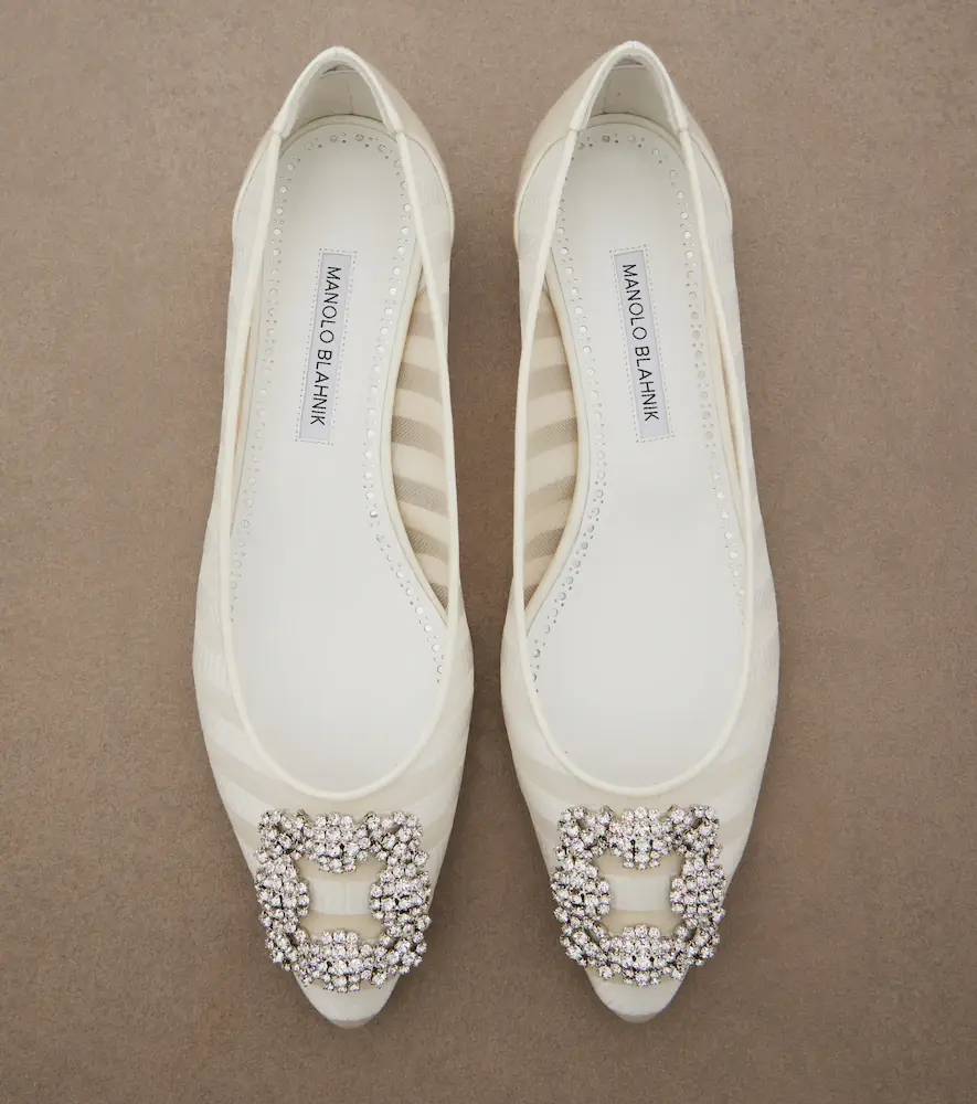 Manolo Blahnik Hangisi embellished organza ballet flats | Thumbnail 3 Manolo Blahnik Hangisi embellished organza ballet flats | Thumbnail 3