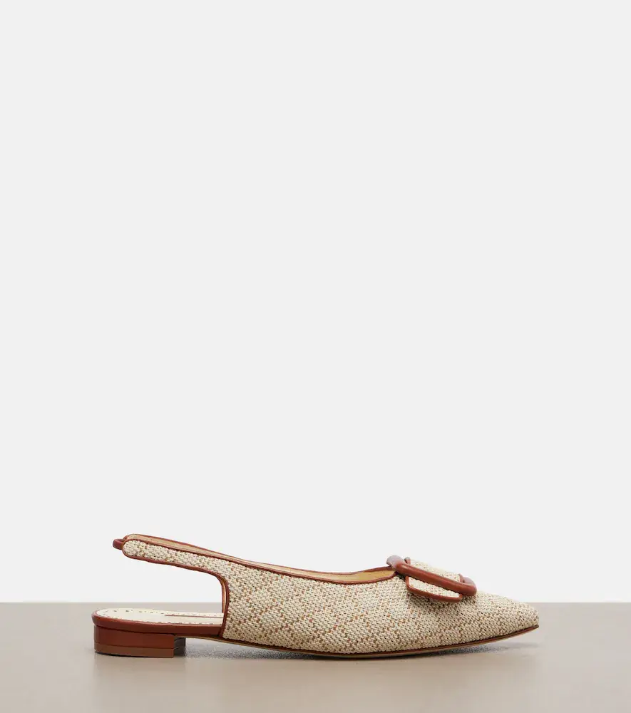 Manolo Blahnik Maylura raffia-effect slingback flats | Thumbnail 4 Manolo Blahnik Maylura raffia-effect slingback flats | Thumbnail 4