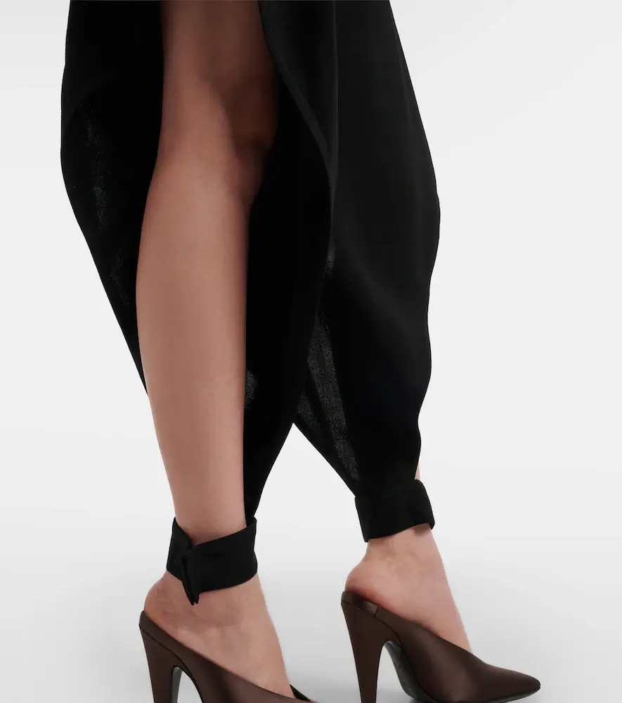 Alaïa Alaïa Cutout ruffled tapered pants | Thumbnail 2 Alaïa Alaïa Cutout ruffled tapered pants | Thumbnail 2
