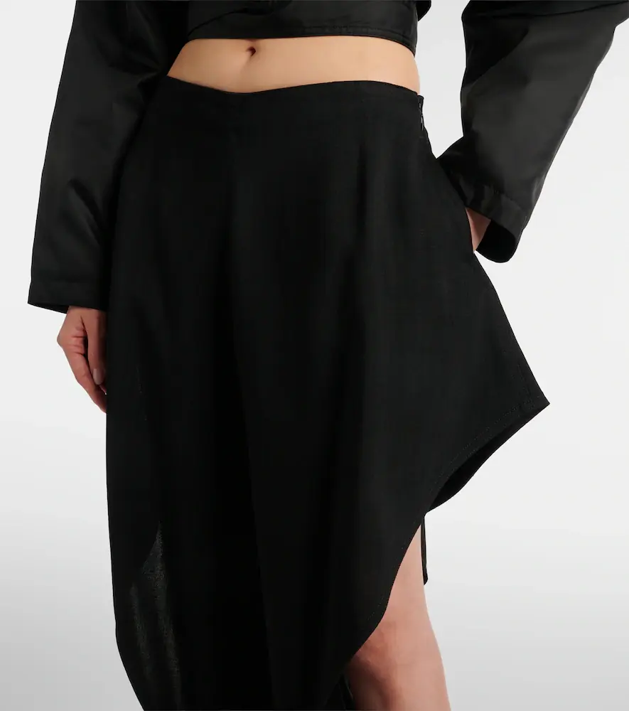 Alaïa Alaïa Cutout ruffled tapered pants | Thumbnail 3 Alaïa Alaïa Cutout ruffled tapered pants | Thumbnail 3