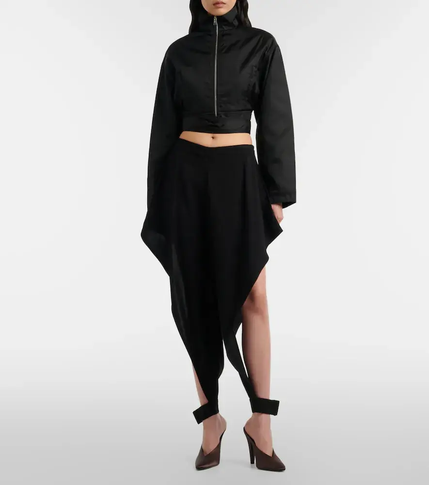 Alaïa Alaïa Cutout ruffled tapered pants | Thumbnail 4 Alaïa Alaïa Cutout ruffled tapered pants | Thumbnail 4