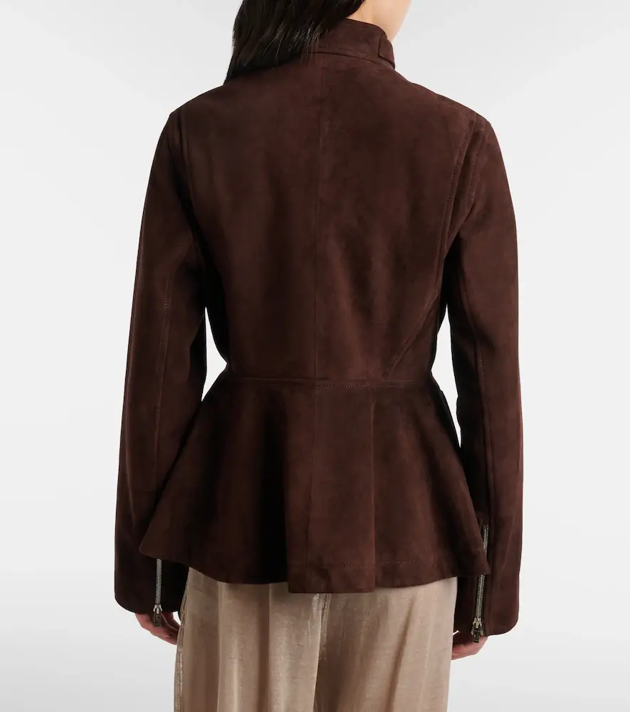 Alaïa Alaïa Peplum suede jacket | Thumbnail 6