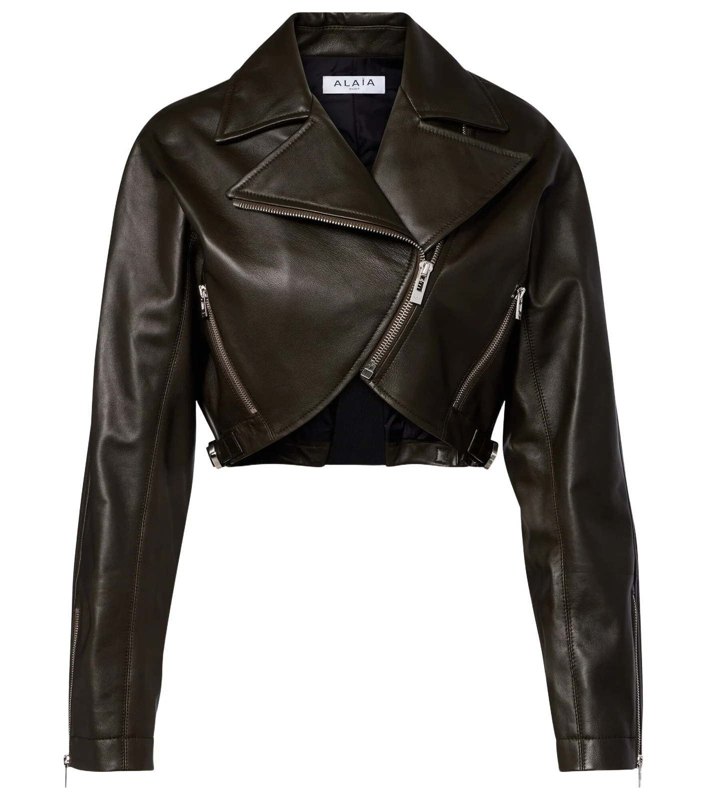 Alaïa Alaïa Cropped leather biker jacket