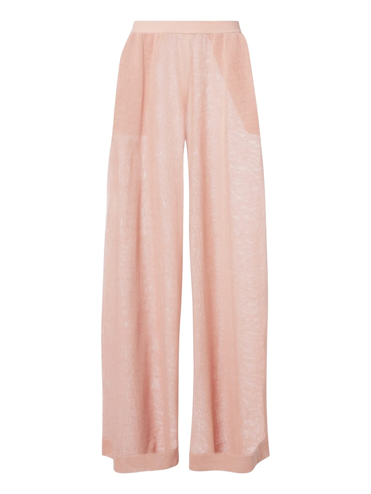 ALAÏA ALAÏA Semi-sheer linen and silk wide-leg pants