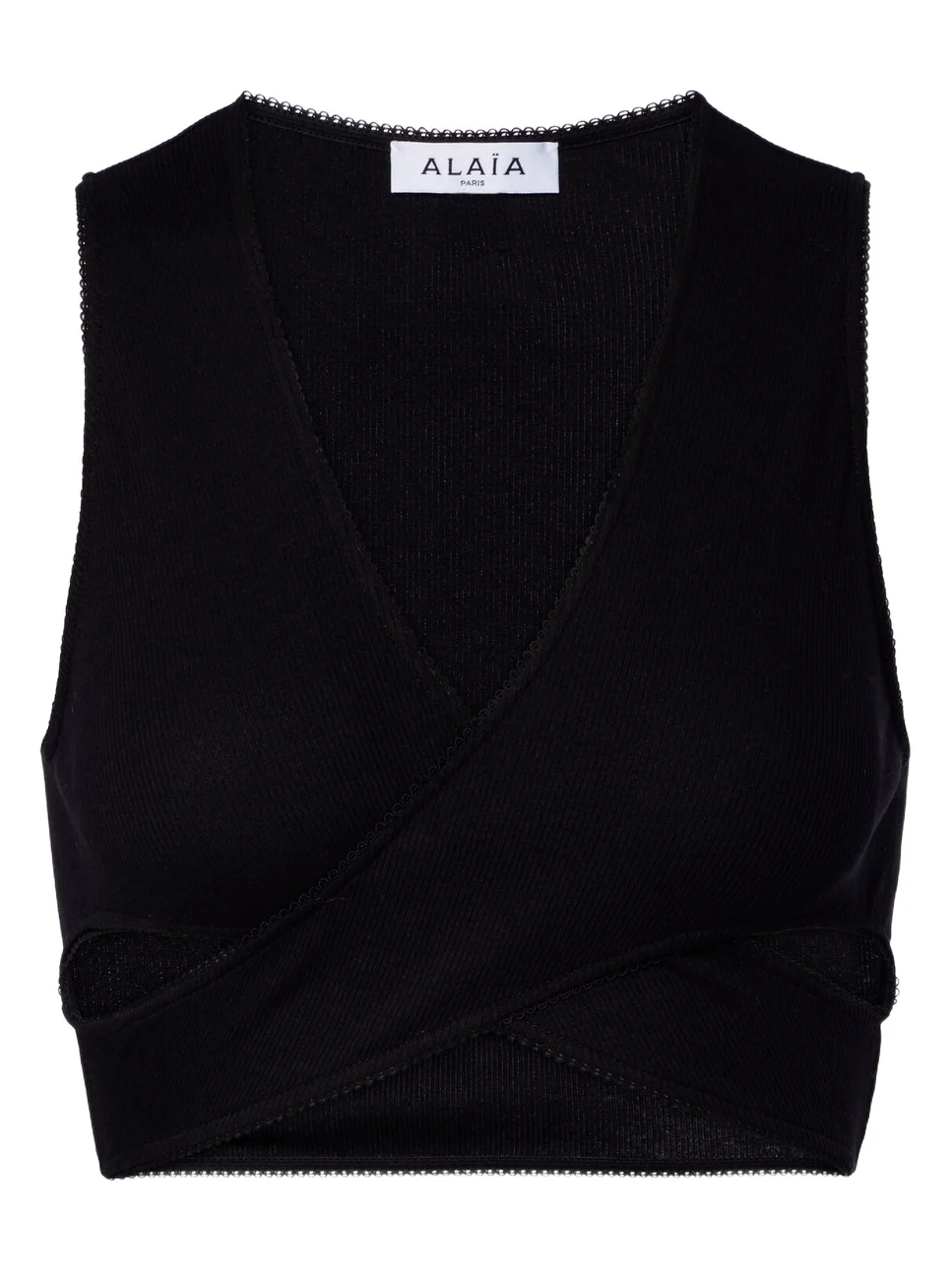 Alaïa Ribbed-knit jersey crop top Alaïa Ribbed-knit jersey crop top