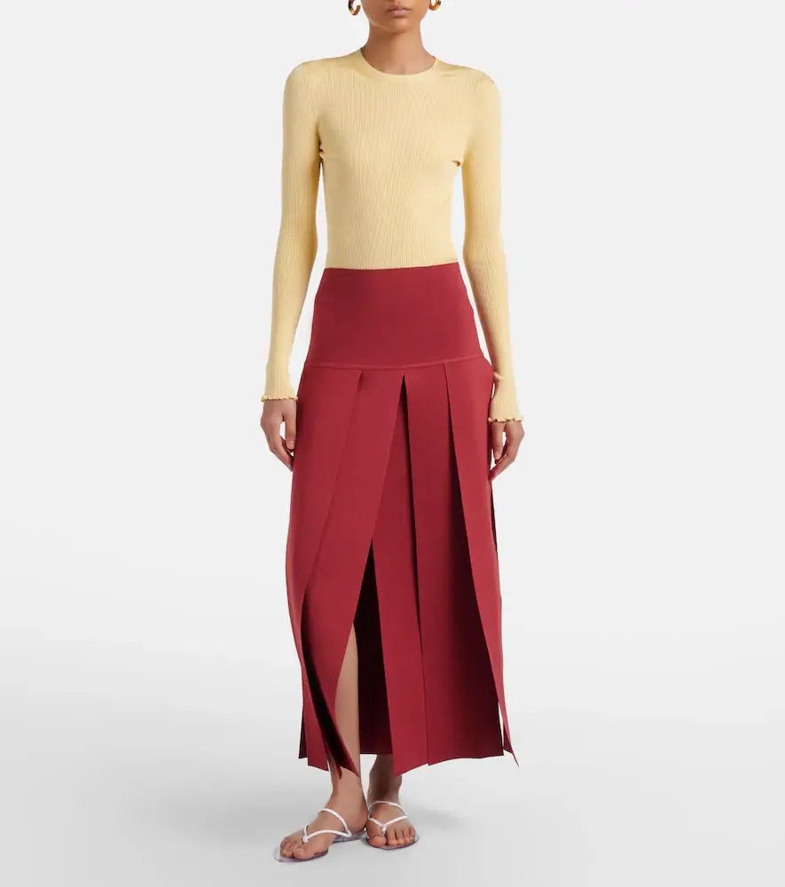 Alaïa Alaïa Pleated midi skirt | Thumbnail 2