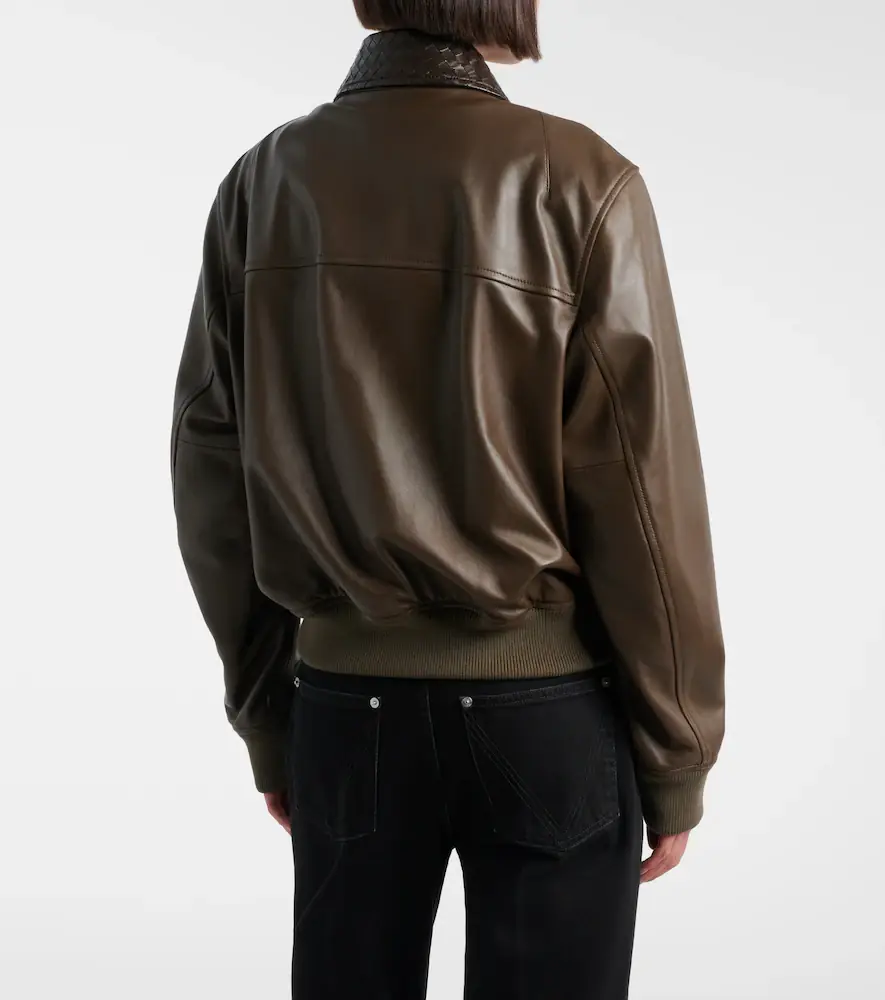 Bottega Veneta Intrecciato leather blouson jacket | Thumbnail 2