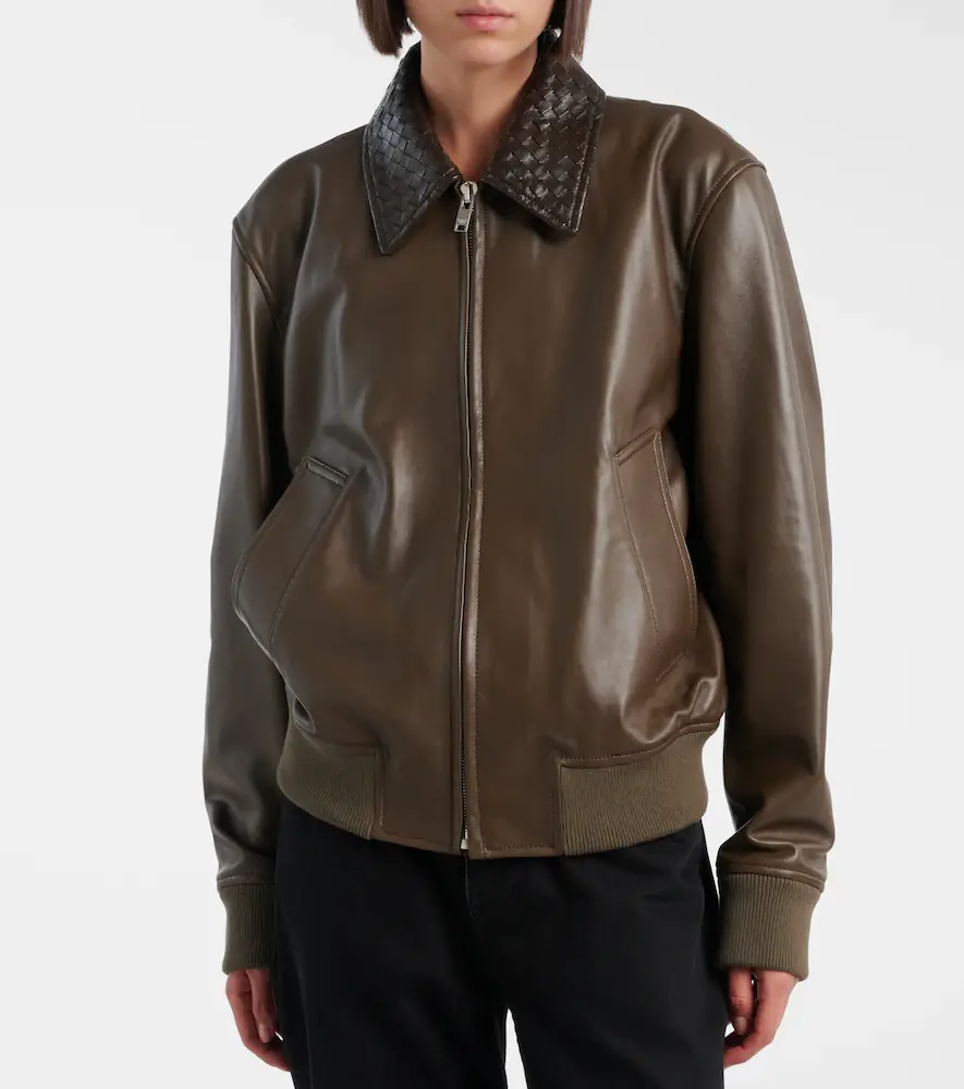 Bottega Veneta Intrecciato leather blouson jacket | Thumbnail 5