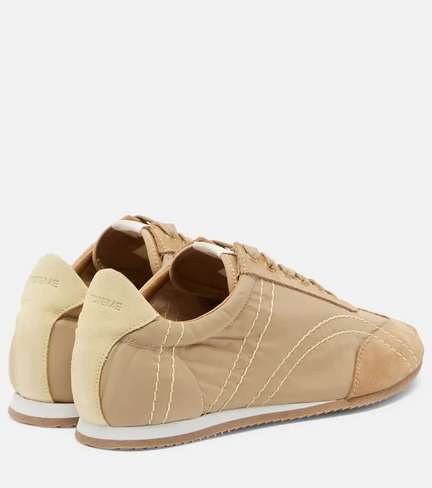 TOTEME Flex suede-trimmed sneakers | Thumbnail 3