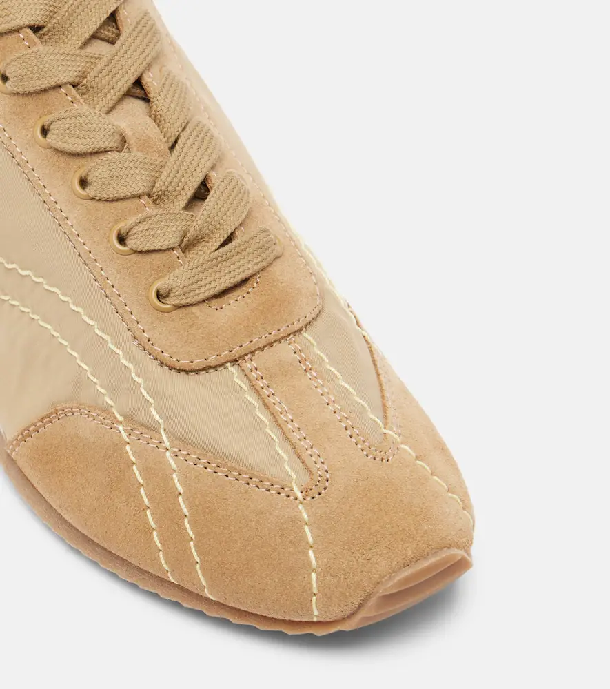 TOTEME Flex suede-trimmed sneakers | Thumbnail 4