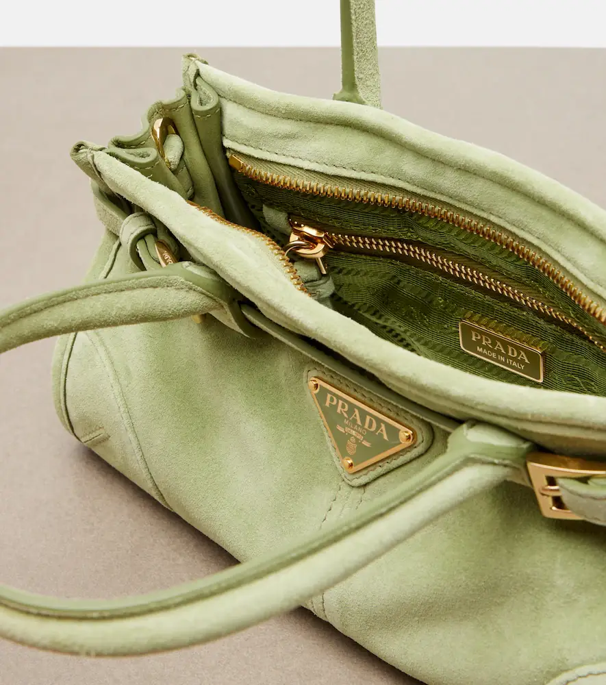 Prada Bonnie Mini suede top-handle bag | Thumbnail 4 Prada Bonnie Mini suede top-handle bag | Thumbnail 4
