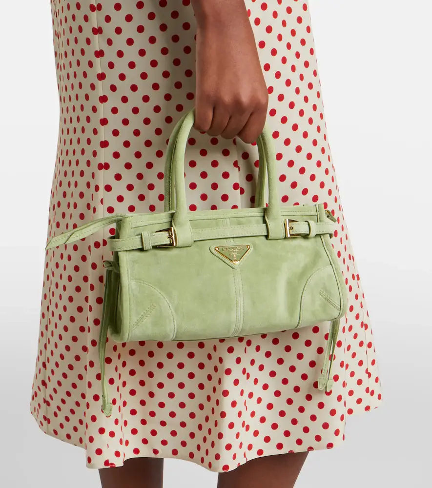 Prada Bonnie Mini suede top-handle bag | Thumbnail 6 Prada Bonnie Mini suede top-handle bag | Thumbnail 6